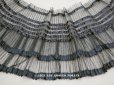 画像1: 19世紀末 アンティーク  ドレスの裾 シルクのプリーツ＆レース 1.84m 28cm幅 (1)