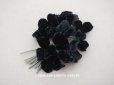 画像1: アンティーク ベルベットの布花　黒 (1)
