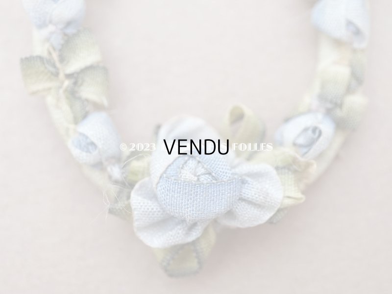 画像4: アンティーク ブルーの薔薇のロココモチーフ  オーバル