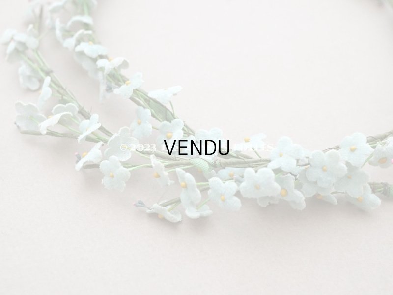 画像3: アンティーク 勿忘草の花冠 ティアラ ベビーブルー