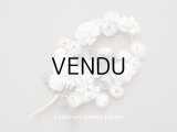 アンティーク オフホワイトの薔薇の布花　ブーケ