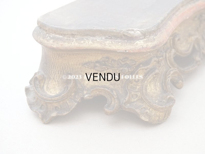 画像6: 19世紀末 アンティーク ロカイユ装飾 木製の台座