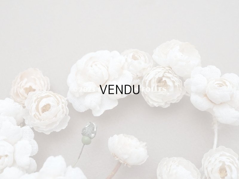 画像5: アンティーク オフホワイトの薔薇の布花　ブーケ