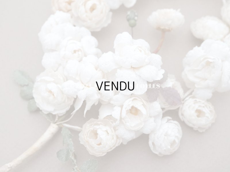 画像3: アンティーク オフホワイトの薔薇の布花　ブーケ