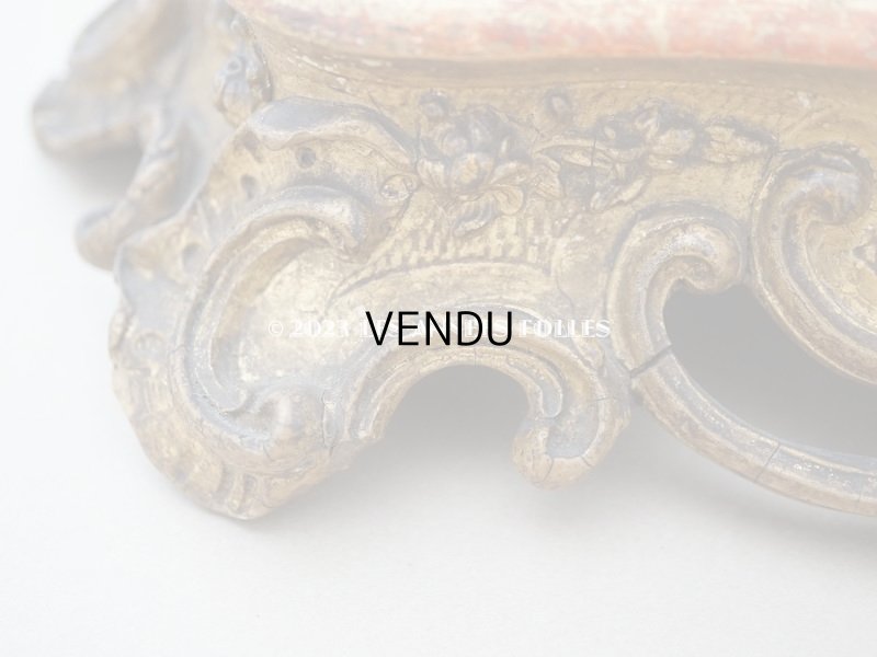 画像9: 19世紀末 アンティーク ロカイユ装飾 木製の台座