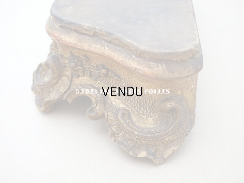 画像7: 19世紀末 アンティーク ロカイユ装飾 木製の台座