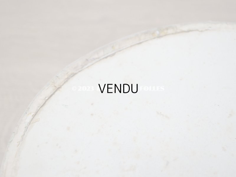 画像9: アンティーク  カルトナージュのハットボックス　芥子の花＆ミモザ　35.2×31.6×20cm