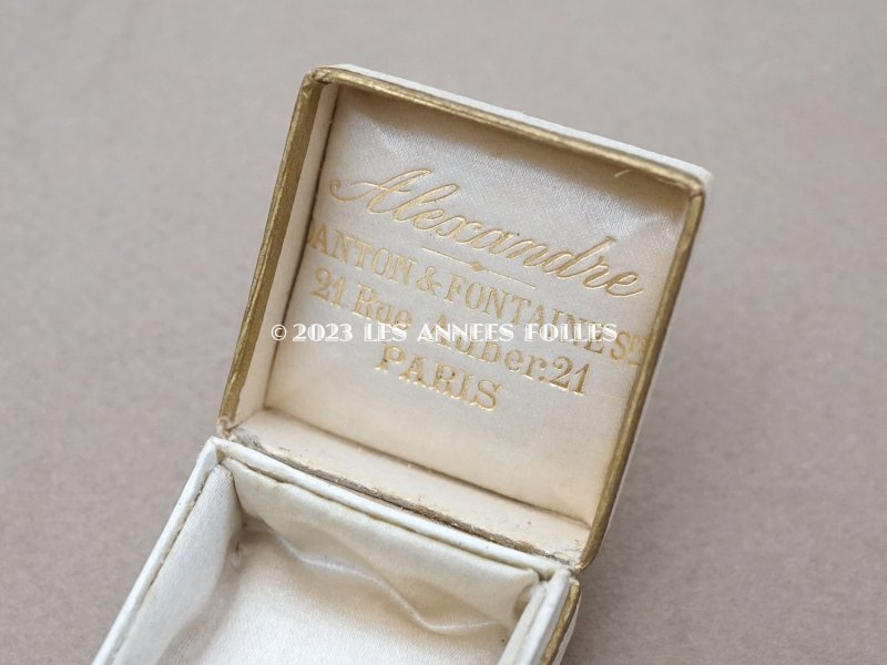 画像3: アンティーク  小さなジュエリーボックス オフホワイト ゴールドの縁取り