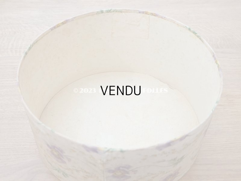 画像11: アンティーク  カルトナージュのハットボックス　芥子の花＆ミモザ　35.2×31.6×20cm