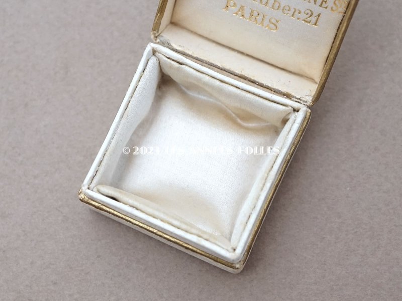 画像4: アンティーク  小さなジュエリーボックス オフホワイト ゴールドの縁取り