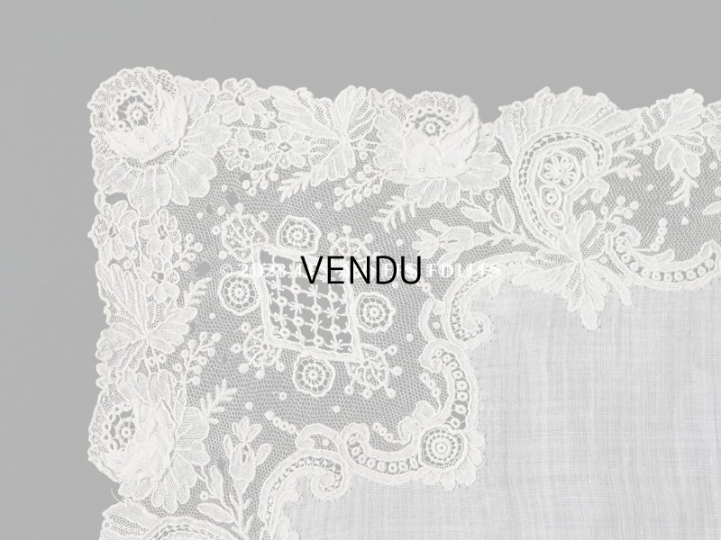 画像4: アンティーク ポワンドローズ  結婚式のハンカチ  【ポワン・ド・ローズ】　【ポワン・ド・ガーズ】 