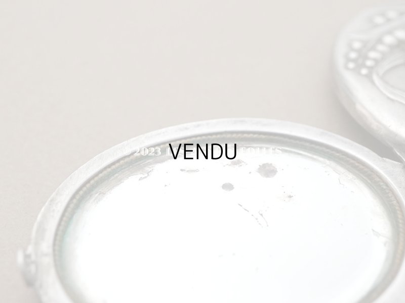 画像4: アンティーク シャトレーヌ用 スライド式 ミラー 鈴蘭　シルバー製 