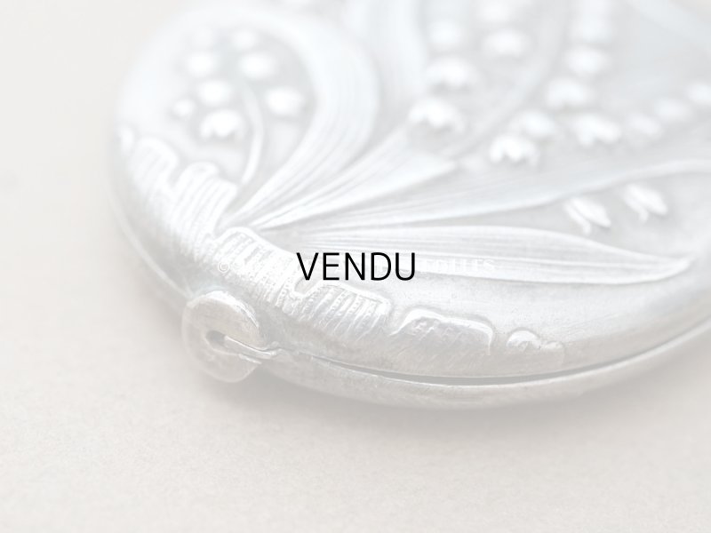 画像7: アンティーク シャトレーヌ用 スライド式 ミラー 鈴蘭　シルバー製 