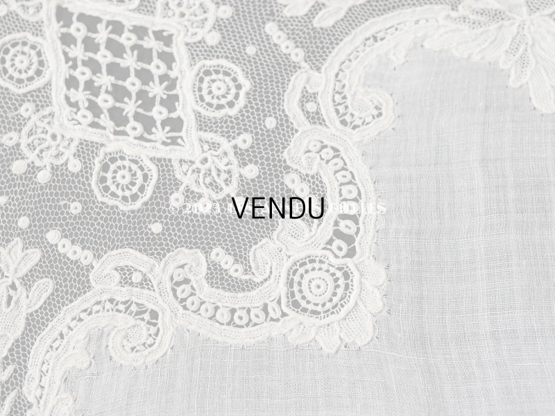 画像13: アンティーク ポワンドローズ  結婚式のハンカチ  【ポワン・ド・ローズ】　【ポワン・ド・ガーズ】 