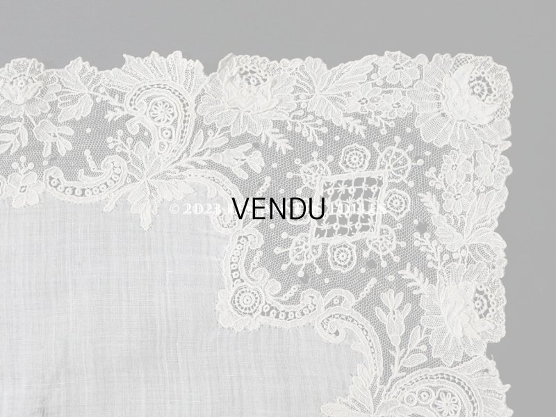 画像6: アンティーク ポワンドローズ  結婚式のハンカチ  【ポワン・ド・ローズ】　【ポワン・ド・ガーズ】 