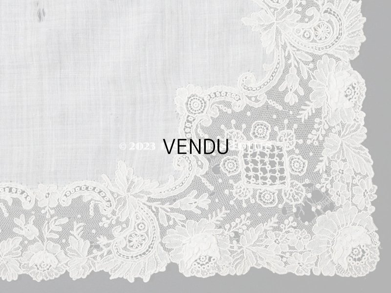 画像11: アンティーク ポワンドローズ  結婚式のハンカチ  【ポワン・ド・ローズ】　【ポワン・ド・ガーズ】 