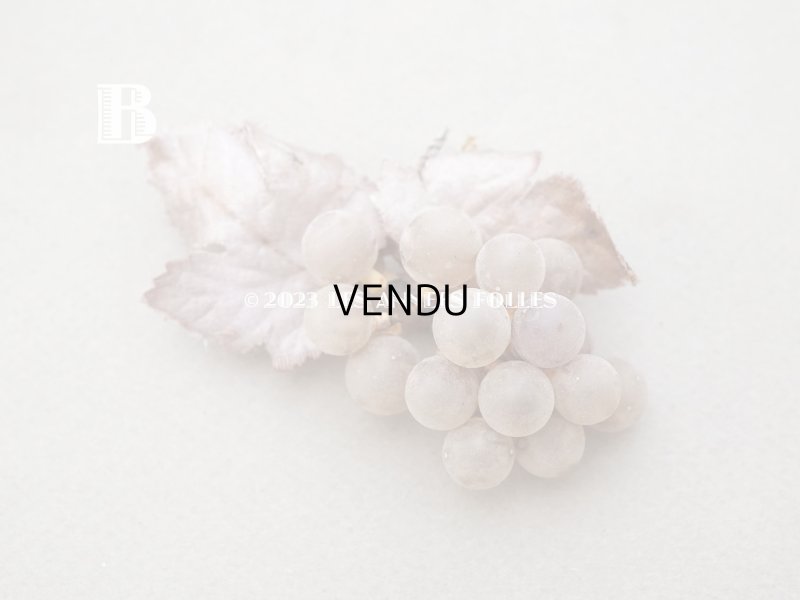 画像5: 1900年頃 アンティーク 吹きガラス製 小さな葡萄のコサージュ ドールハット用