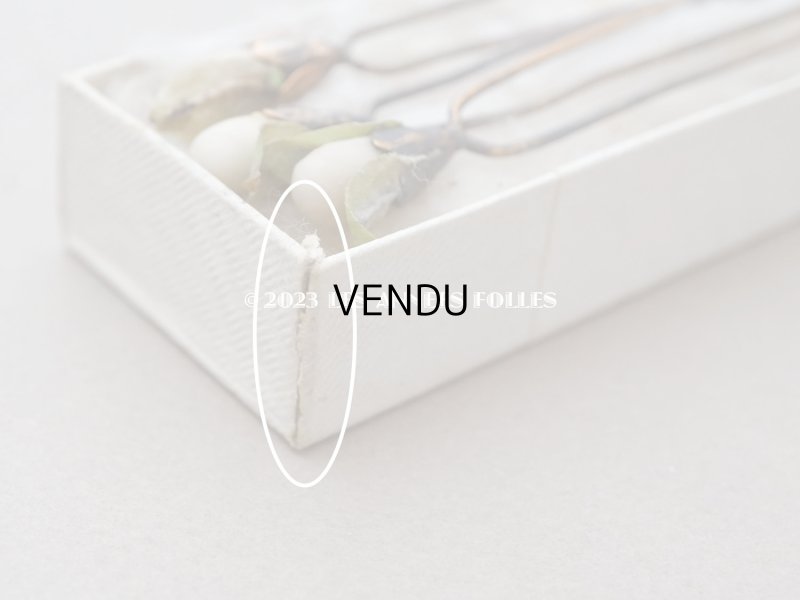 画像5: 1900年頃 アンティーク ウェディングヴェール用 ワックスフワラーのエパングル L'INDISPENSABLE EPINGLES POUR VIOLES DE MARIEES