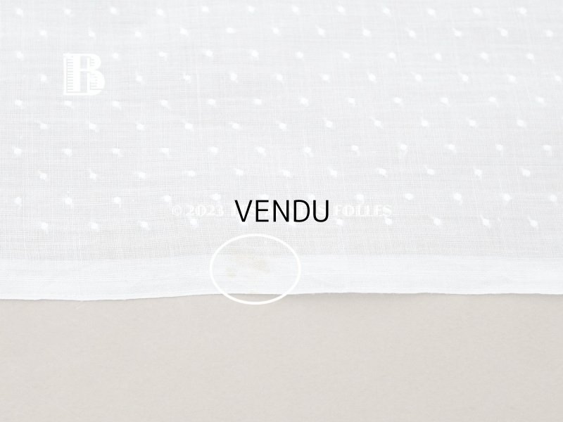 画像7: アンティーク  ドットの刺繍入り コットン生地 