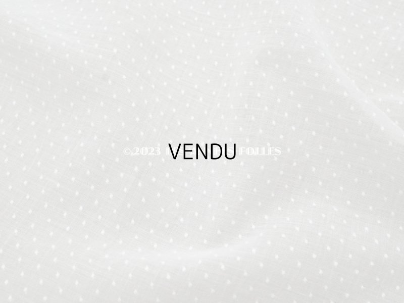 画像3: アンティーク  ドットの刺繍入り コットン生地 