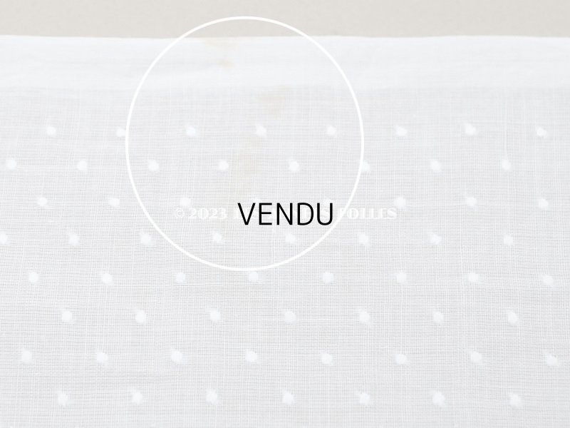 画像6: アンティーク  ドットの刺繍入り コットン生地 