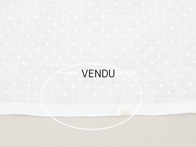 画像5: アンティーク  ドットの刺繍入り コットン生地 