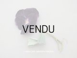 アンティーク  パンジーの布花 ベルベット 深紫