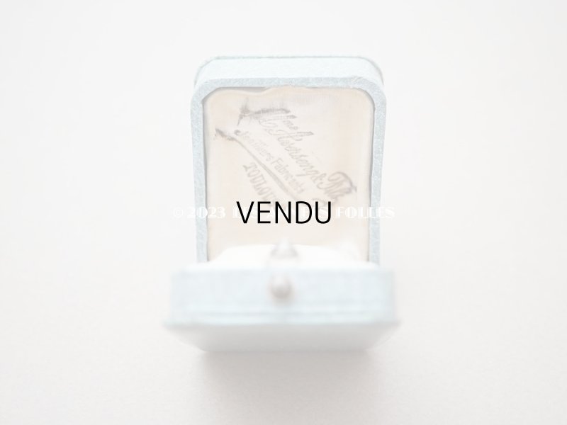 画像4: アンティーク 金彩入り ジュエリーボックス グレイッシュブルー ペンダントトップ用