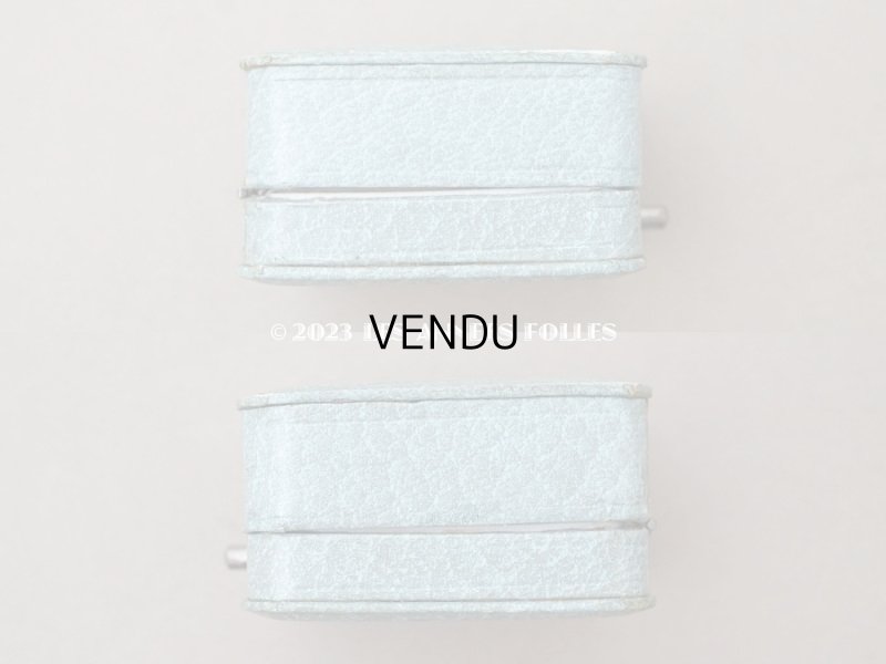 画像8: アンティーク 金彩入り ジュエリーボックス グレイッシュブルー ペンダントトップ用