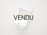 アンティーク 金彩入り ジュエリーボックス グレイッシュブルー ペンダントトップ用