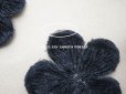 画像4: アンティーク 布花材料  ベルベットの花びらのセット 黒　18ピースのセット 4.3cm (4)