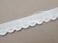 画像3: アンティーク スカラップトリム ドット刺繍入り オフホワイト 1.2cm幅 3.6m