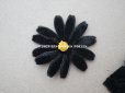 画像8: アンティーク 布花材料  ベルベットの花びらのセット 黒　14ピースのセット 