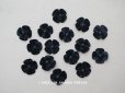 画像1: アンティーク 布花材料  ベルベットの花びらのセット 黒　15ピースのセット 5cm (1)
