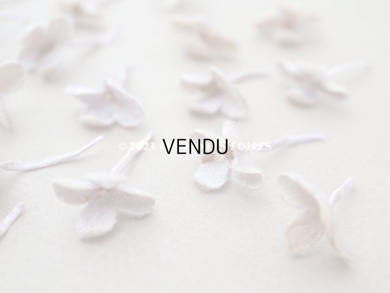 画像5: アンティーク 布花材料  小さなベルベットの花びらのセット 淡いラヴェンダー　42ピースのセット 