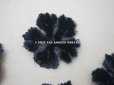 画像4: アンティーク 布花材料  ベルベットの花びらのセット 黒　17ピースのセット 4.2cm (4)