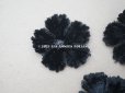 画像5: アンティーク 布花材料  ベルベットの花びらのセット 黒　14ピースのセット 