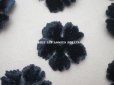 画像3: アンティーク 布花材料  ベルベットの花びらのセット 黒　17ピースのセット 4.2cm (3)