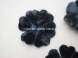 画像3: アンティーク 布花材料  ベルベットの花びらのセット 黒　14ピースのセット 
