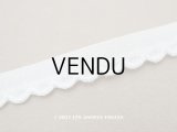 アンティーク スカラップトリム ドット刺繍入り オフホワイト 1.2cm幅 3.6m