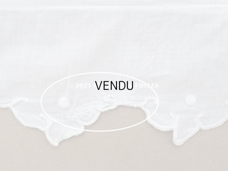 画像4: アンティーク  小さなピローケース  リボンモチーフのホワイトワーク