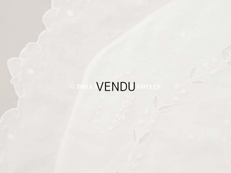 画像3: アンティーク  小さなピローケース  リボンモチーフのホワイトワーク