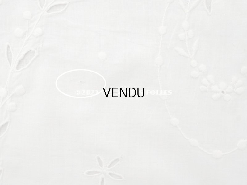 画像7: アンティーク  小さなピローケース  リボンモチーフのホワイトワーク