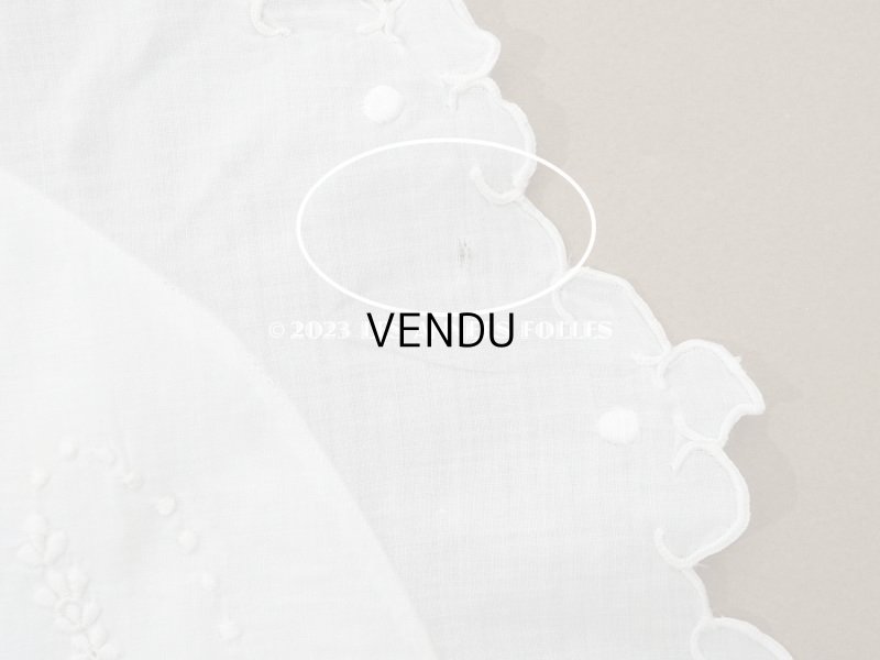 画像5: アンティーク  小さなピローケース  リボンモチーフのホワイトワーク