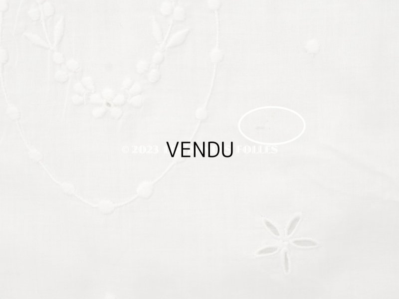 画像8: アンティーク  小さなピローケース  リボンモチーフのホワイトワーク