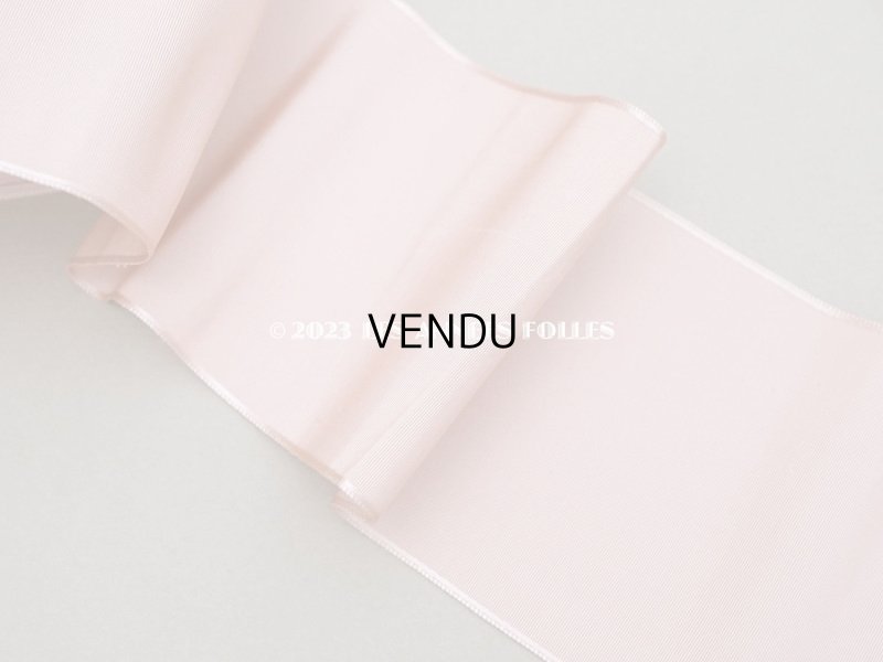 画像6: 1900年代 アンティーク シルク製 幅広 グログランリボン 7.2m 幅8.5cm グレイッシュピンク