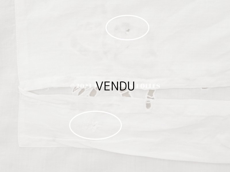 画像11: アンティーク  小さなピローケース  リボンモチーフのホワイトワーク