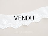 アンティーク 花模様のホワイトワークのレース 手刺繍 159cm 幅6.1cm