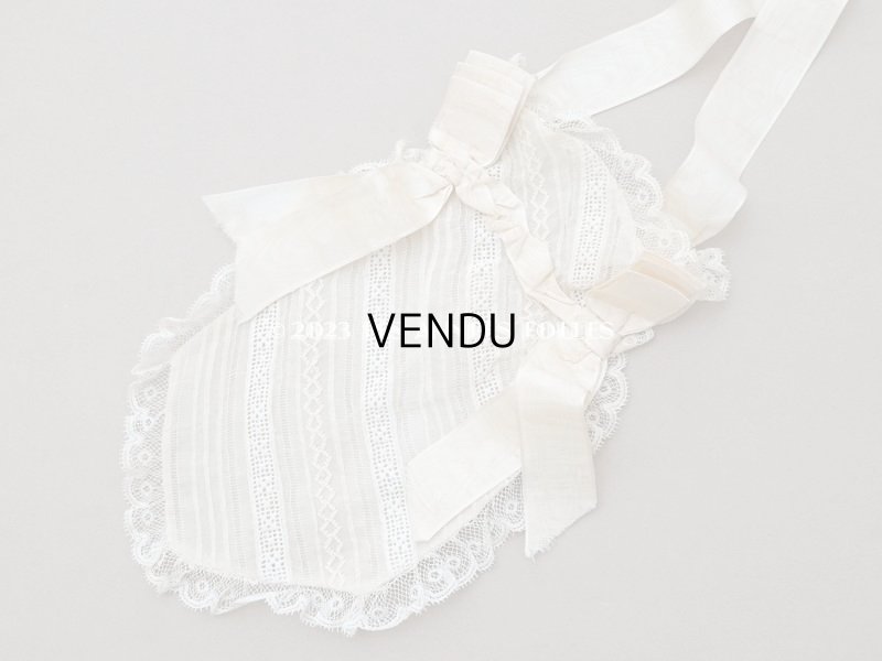 画像4: 1900年代 アンティーク  初聖体のオモニエール ピンクベージュのリボン＆レース