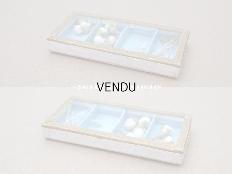 画像8: アンティーク エパングルケース ガラスの蓋の紙箱